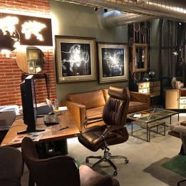 Vintage leather office armchair - Cigar - Kare Design