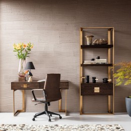 Brown contemporary office chair - Labora - Kare Design