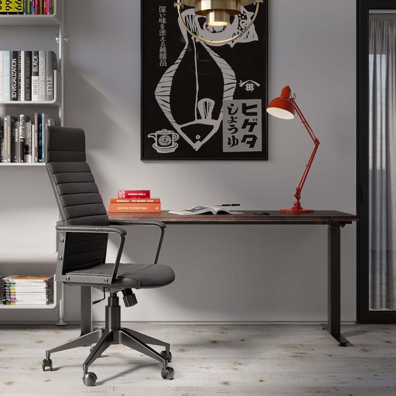 Contemporary high desk chair in black - Labora - Kare Design
