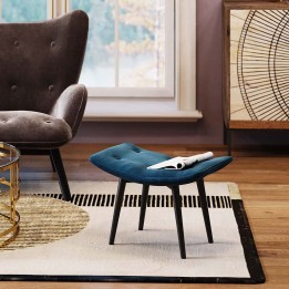 Contemporary footrest blue green - Vicky - Kare Design