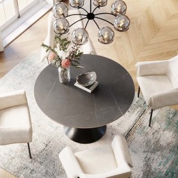 Round contemporary stoneware table - Grande Possibilita - Kare Design