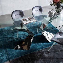 Retro zilveren tafel - Gloria - Kare ontwerp
