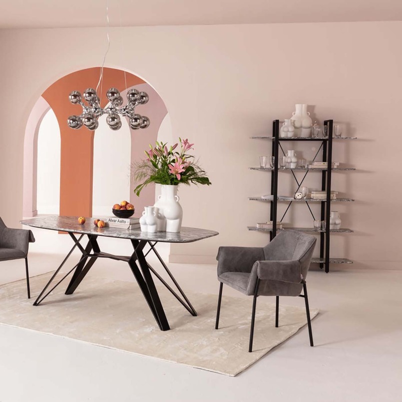 Grijs en wit granieten schap - Okinawa - Kare Design