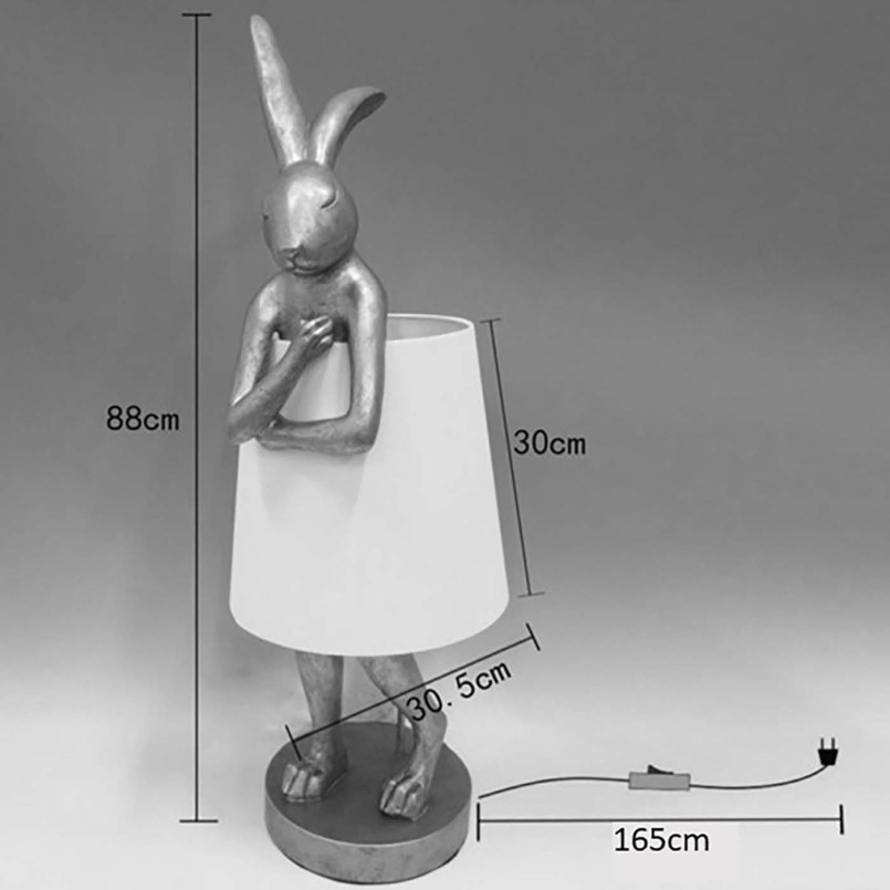 Golden rabbit floor lamp - Animal - Kare Design