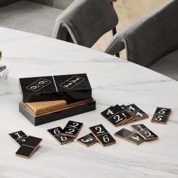 Zwart-witte dominoset met doos - Kare Design
