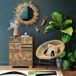 Wall Decoration Longicorn Beetle gold Kare Design