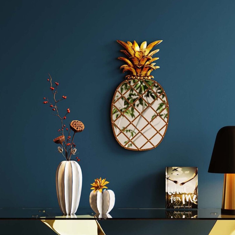 Ananas-vormige spiegel wanddecoratie - Kare Design