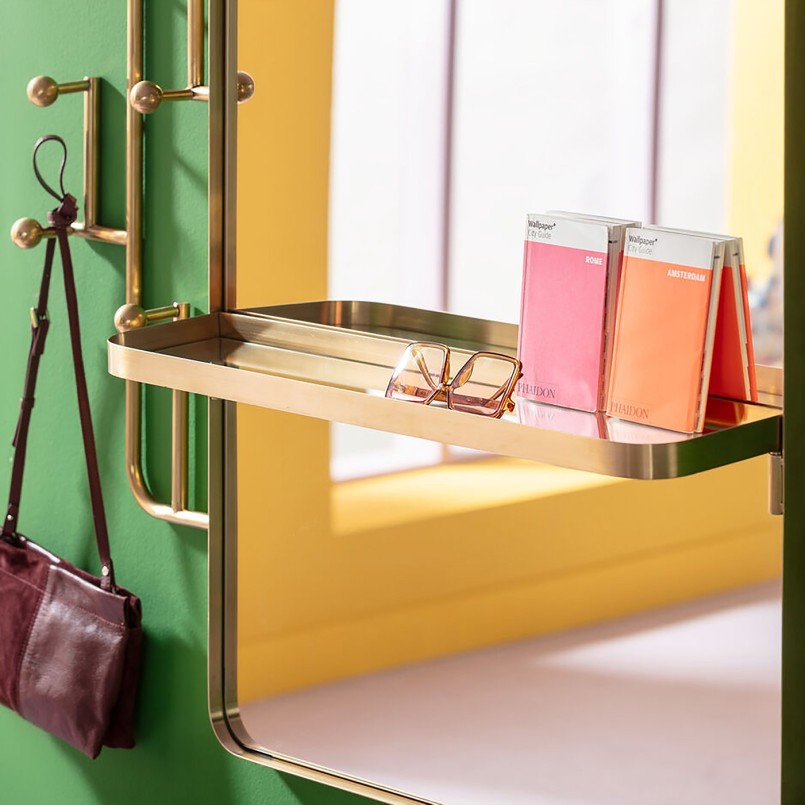 Kapstok met gouden spiegel - Tristan - Kare Design