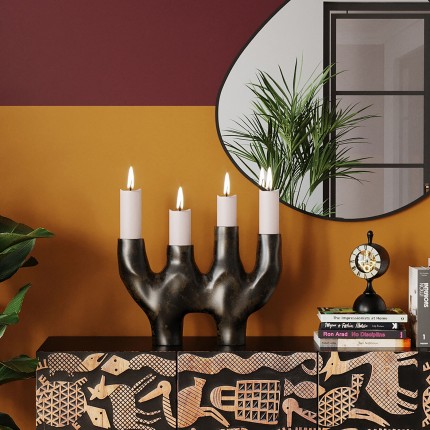 Candle Holder Sticker 4 arms brown Kare Design Candle Holder Sticker 4 arms brown Kare Design