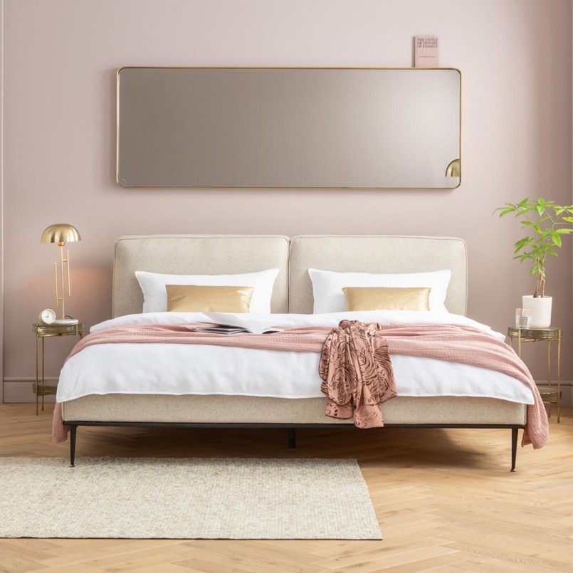 Rectangular mirror with brass frame 200x70cm - Curve Collection