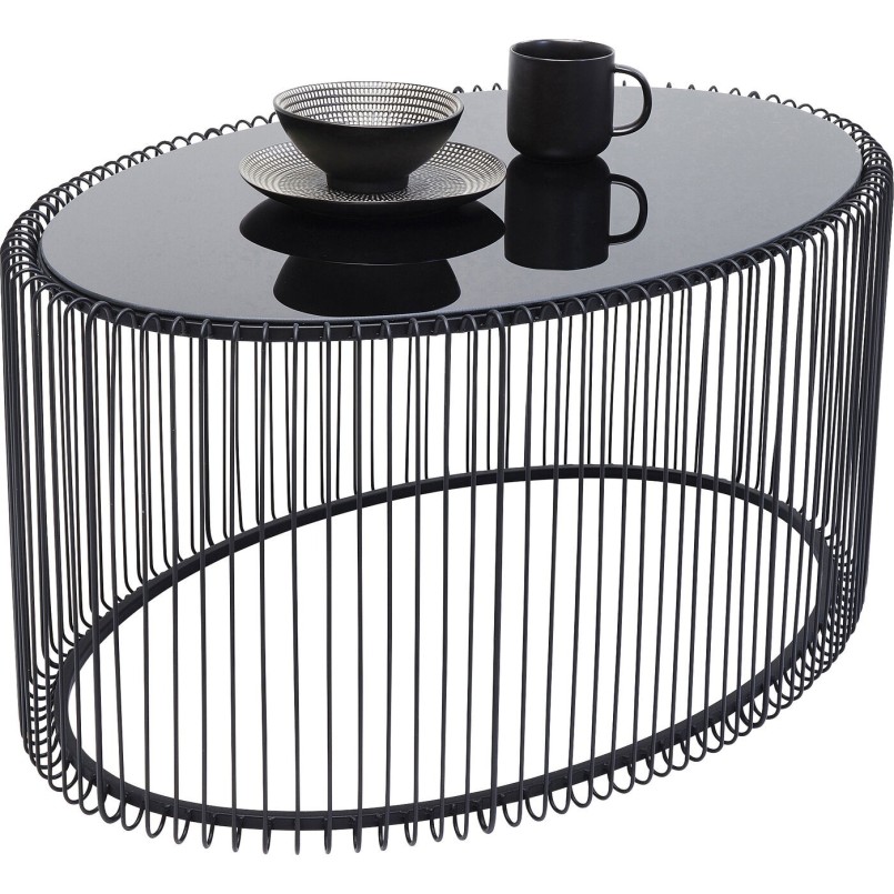 Modern black coffee table - Wire - Kare Design