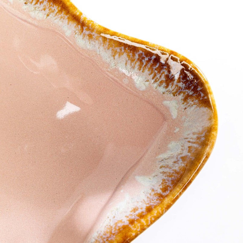 Roze steengoed schaal - Nala - Kare Design