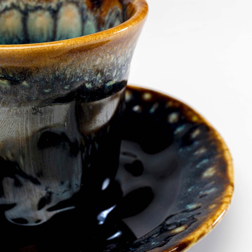 Blauwe steengoed koffiekopjes en kommen - Lio - Kare Design