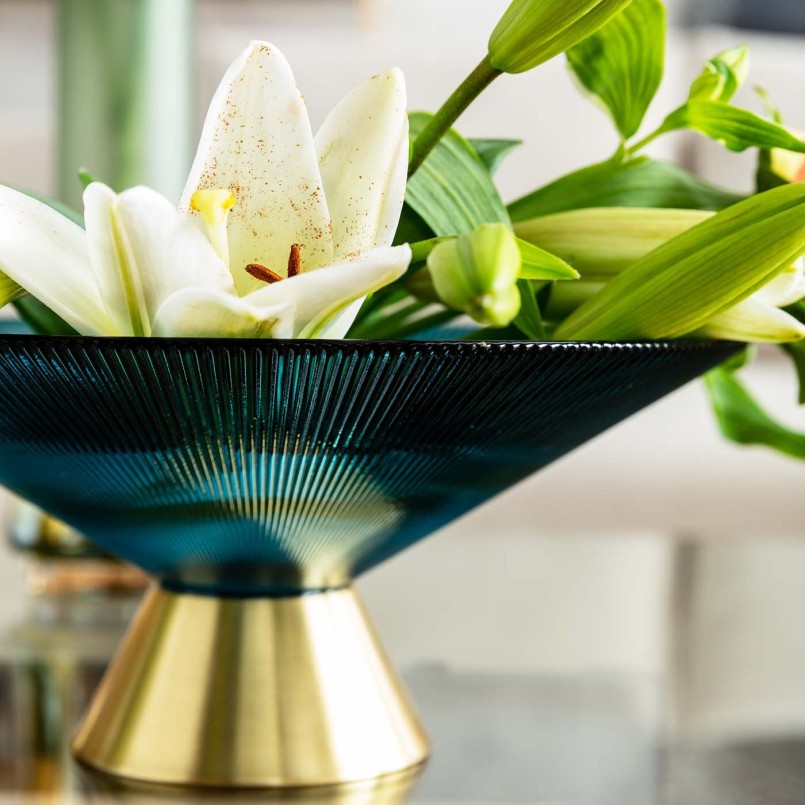 Blauw en gouden beker - Birdie - Kare Design