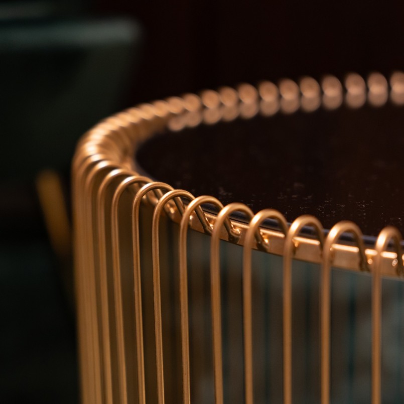 Messing gespiegelde salontafels - Wire Double - Kare Design