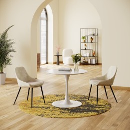 Beige fluwelen stoel - East Side - Kare Design