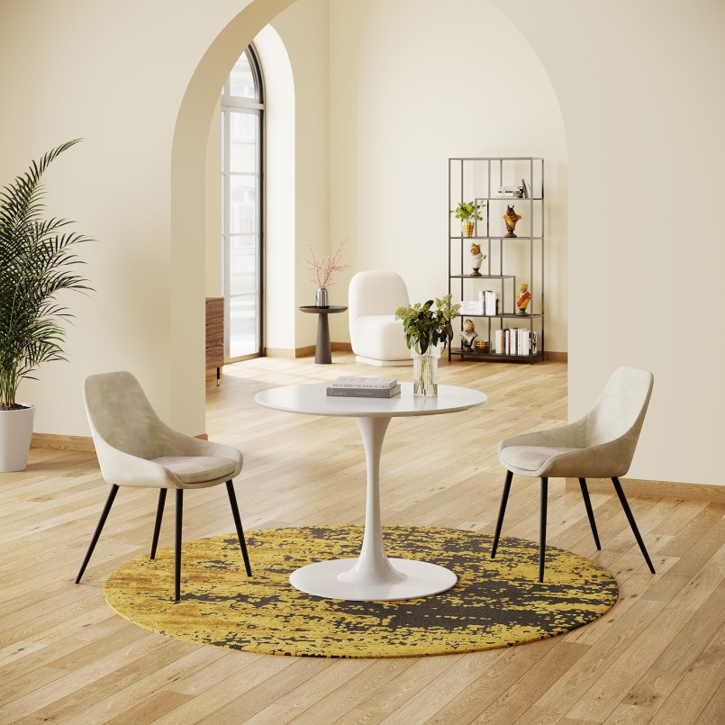 Beige fluwelen stoel - East Side - Kare Design