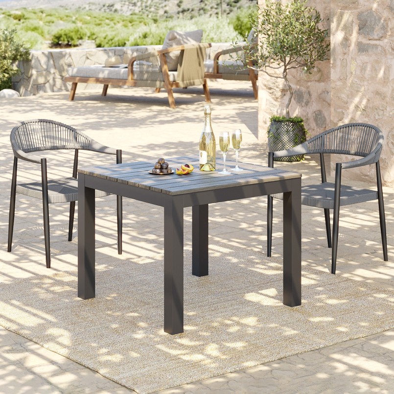 Grijze tuinstoel met armen - Palma - Kare Design