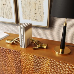 Gouden hand boekensteunen - Kare Design