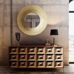 3-door sideboard with optical illusion - Silencio - Kare Design