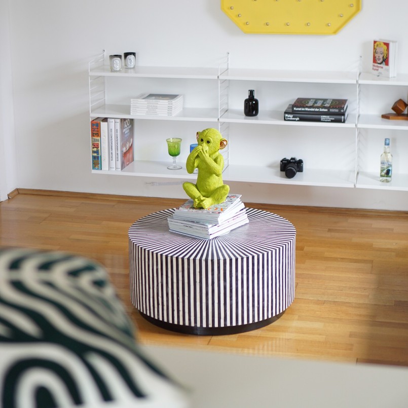 Contemporary black and white coffee table - Electra - Kare Design