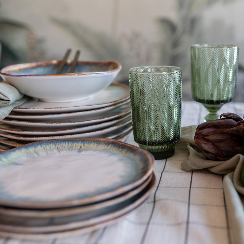 Groene glazen waterglazen - Fogli - Kare Design