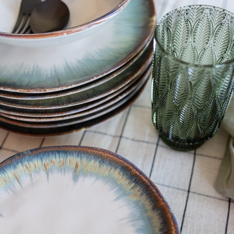 Green glass water glasses - Fogli - Kare Design