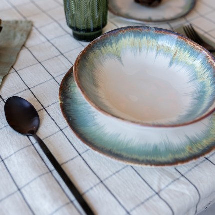 Plate Organic Ø26cm blue (4/Set) Kare Design