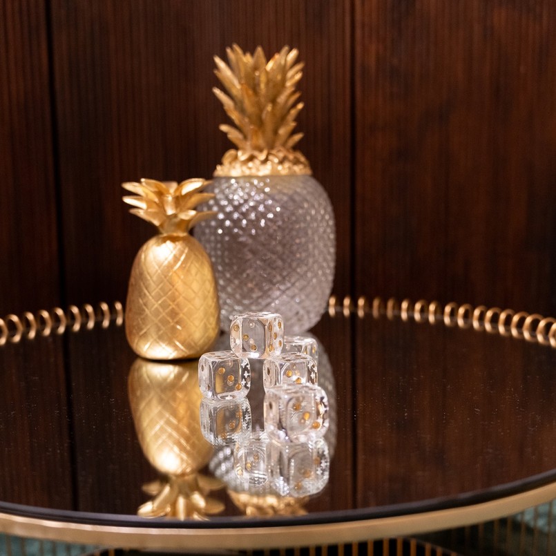 Transparent and golden pineapple box - Kare Design