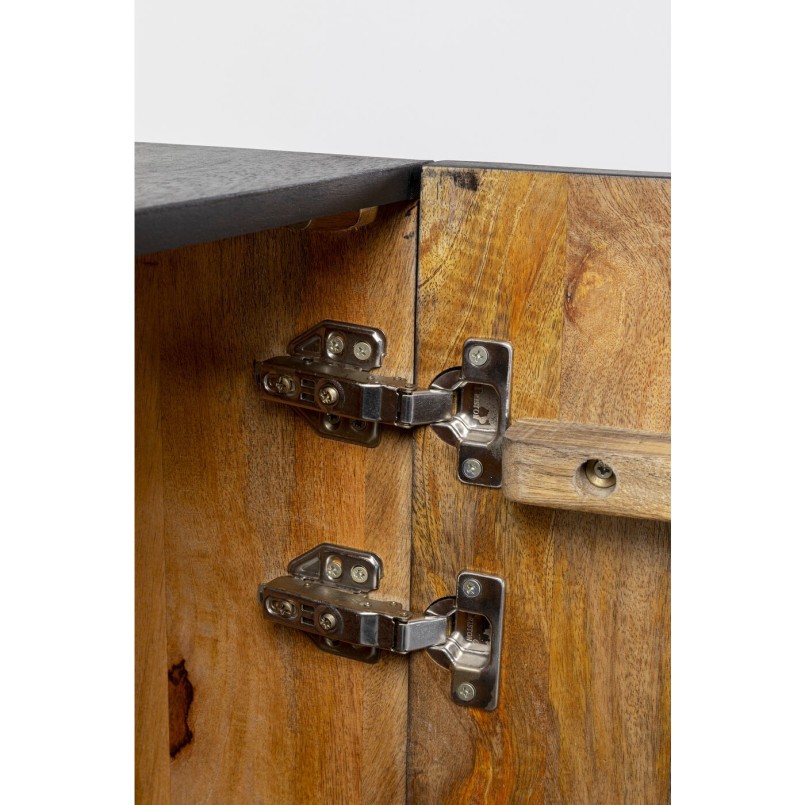 Carved black wood cabinet - Madeira - Kare Design