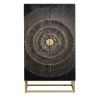Carved black wood cabinet - Madeira - Kare Design