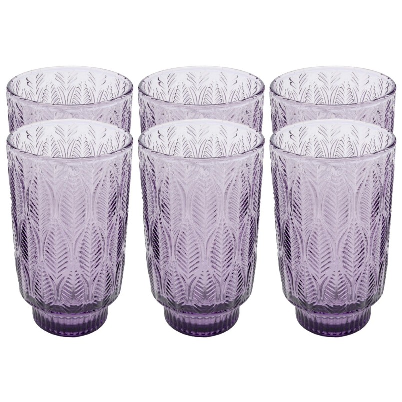 Purple glass water glasses - Fogli - Kare Design