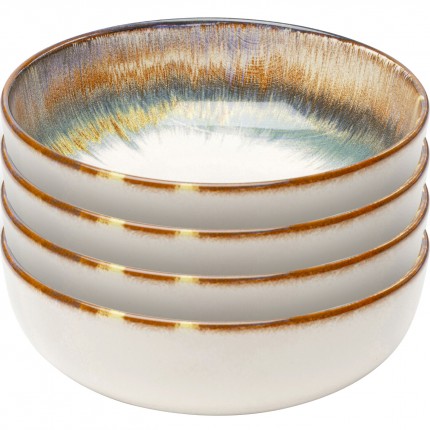 Kommen Organic Ø18cm blauw (4/set) Kare Design