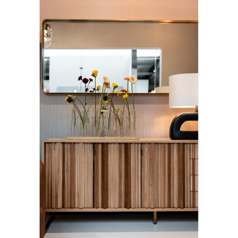 Wall Mirror Curve rectangular 200x70cm copper Kare Design