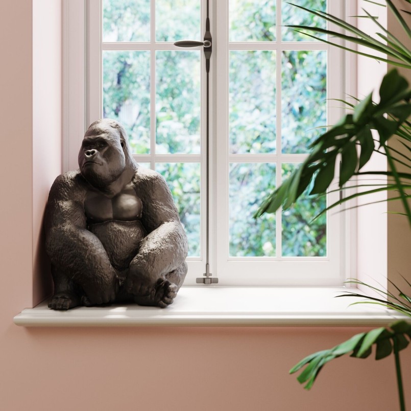Gorilla XL zwarte decoratie - Kare Design