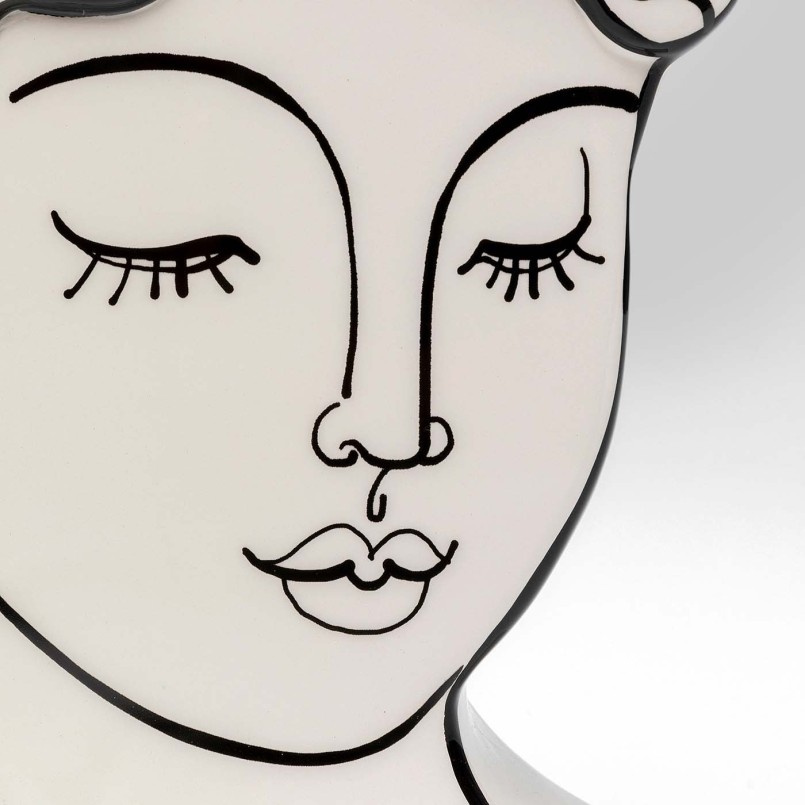 Black and white woman bust vase - Favola - Kare Design