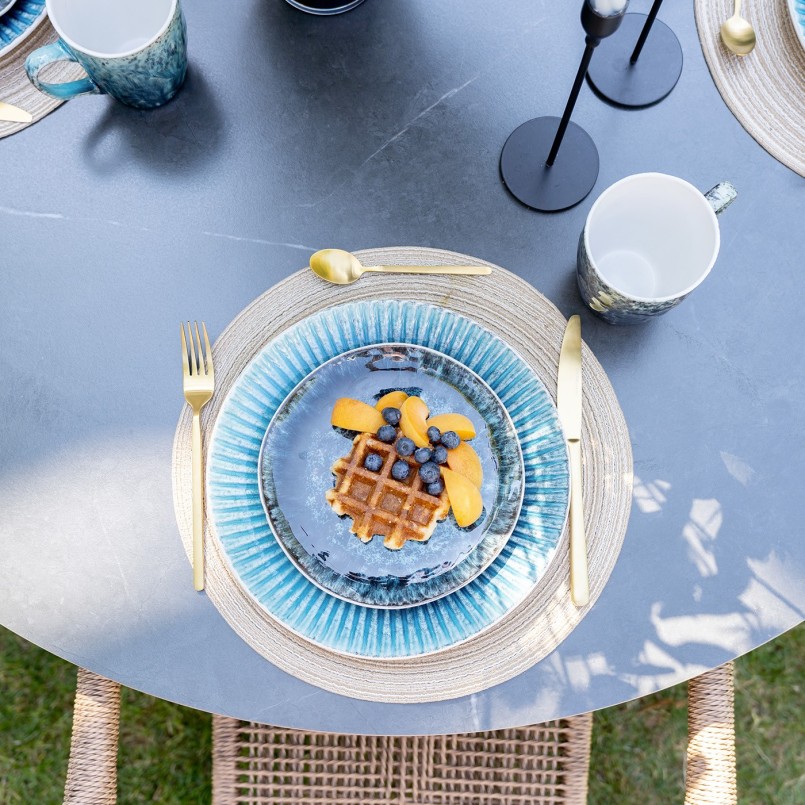 Blue dish - Mustique Rim - Kare Design