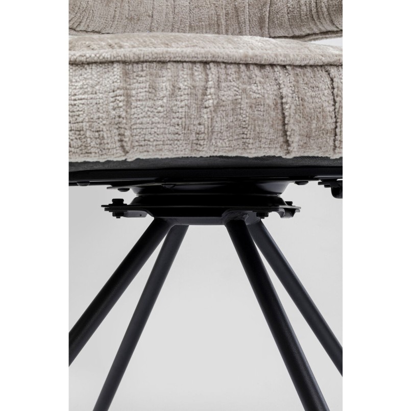Chaise pivotante Arabella argent