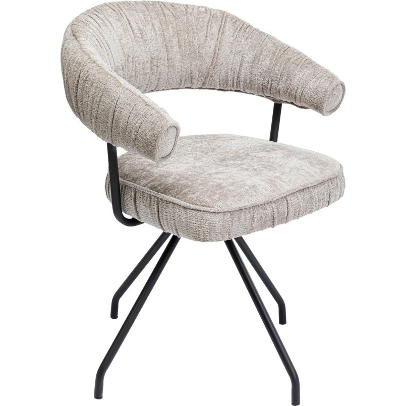 Chaise pivotante Arabella argent