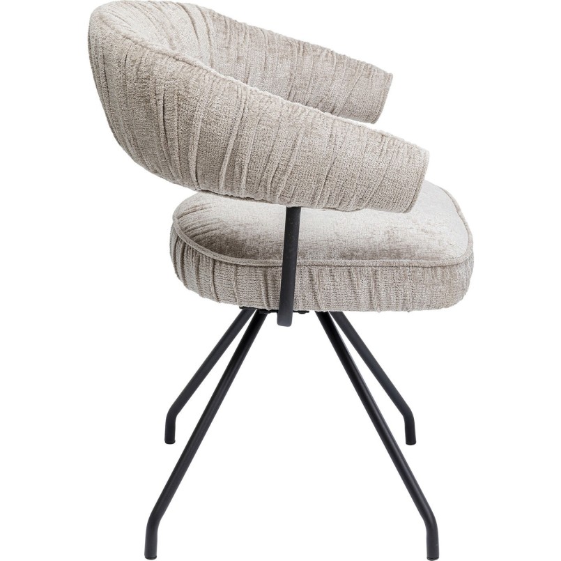 Chaise pivotante Arabella argent