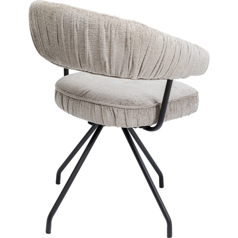 Chaise pivotante Arabella argent