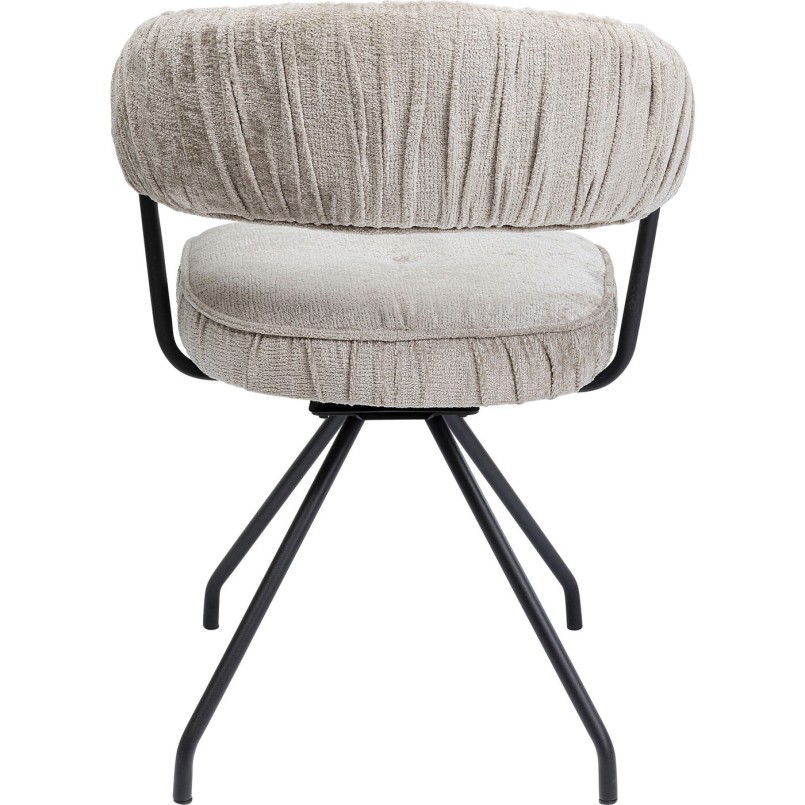 Chaise pivotante Arabella argent