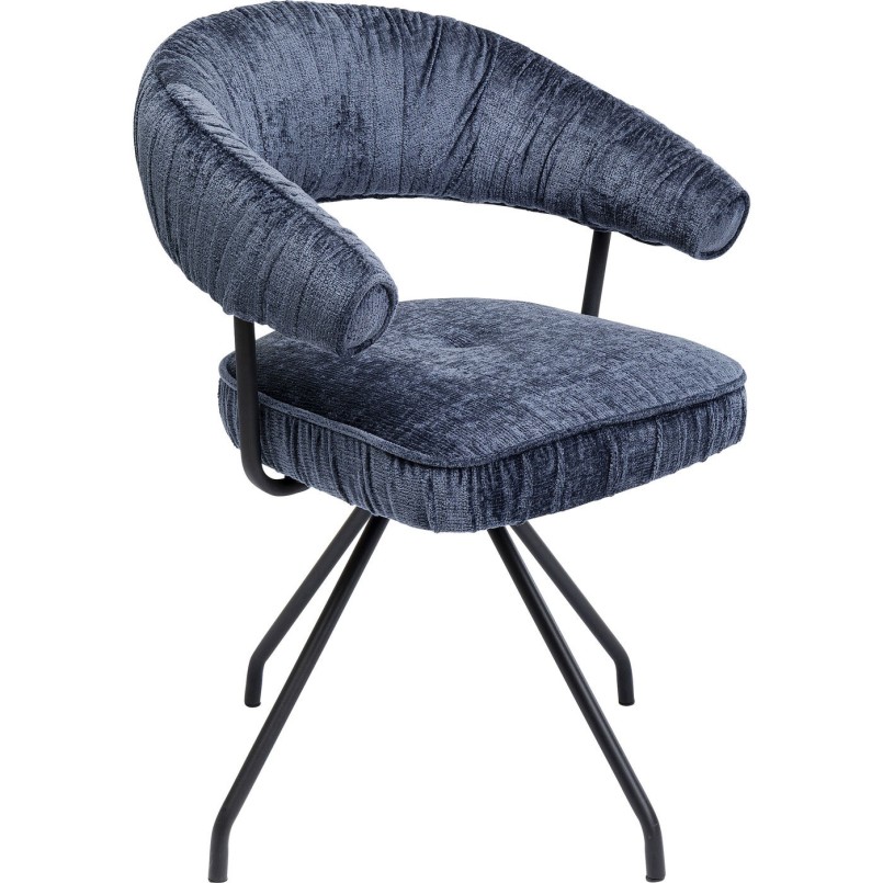 Chaise pivotante Arabella bleu