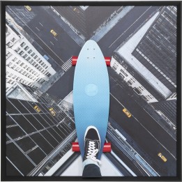 Tableau encadré Skyline Skater 149x149cm