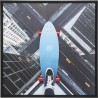 Tableau encadré Skyline Skater 149x149cm