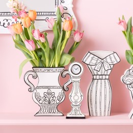 Zwart-witte vaas - Favola - Kare Design