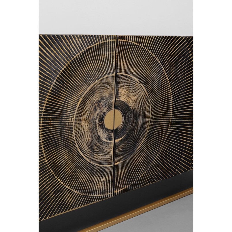 Carved black wood sideboard - Madeira - Kare Design