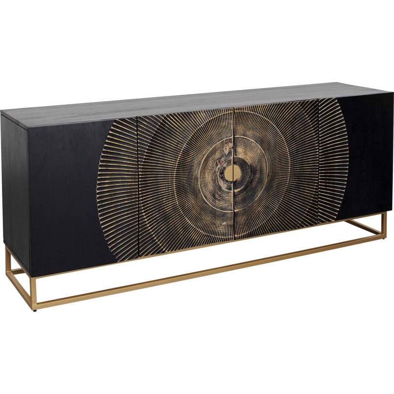 Zwart gesneden houten buffetkast - Madeira - Kare Design