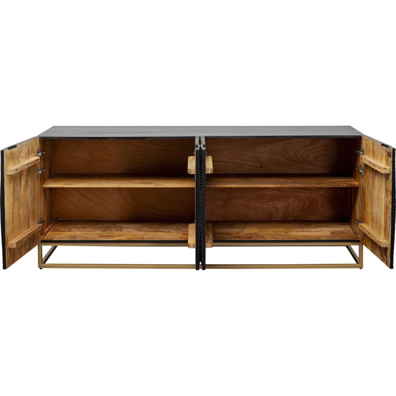 Zwart gesneden houten buffetkast - Madeira - Kare Design