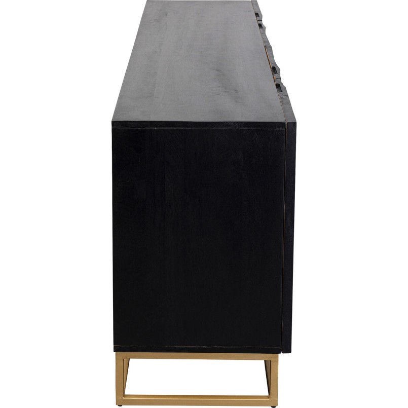 Carved black wood sideboard - Madeira - Kare Design